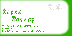 kitti moricz business card
